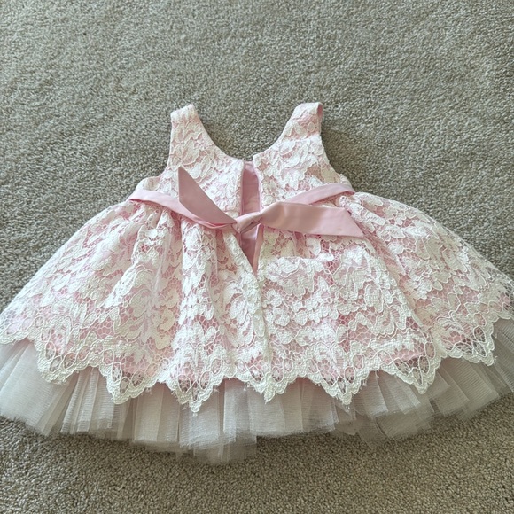 American Princess Pink and White Dress Size 12 Months - Picture 3 of 5